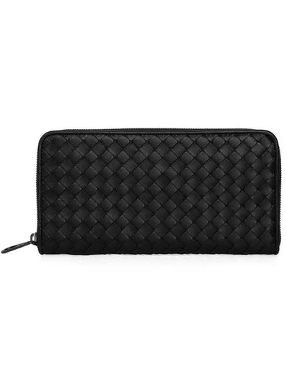 Intrecciato Zipper Long Wallet Black - BOTTEGA VENETA - BALAAN 2