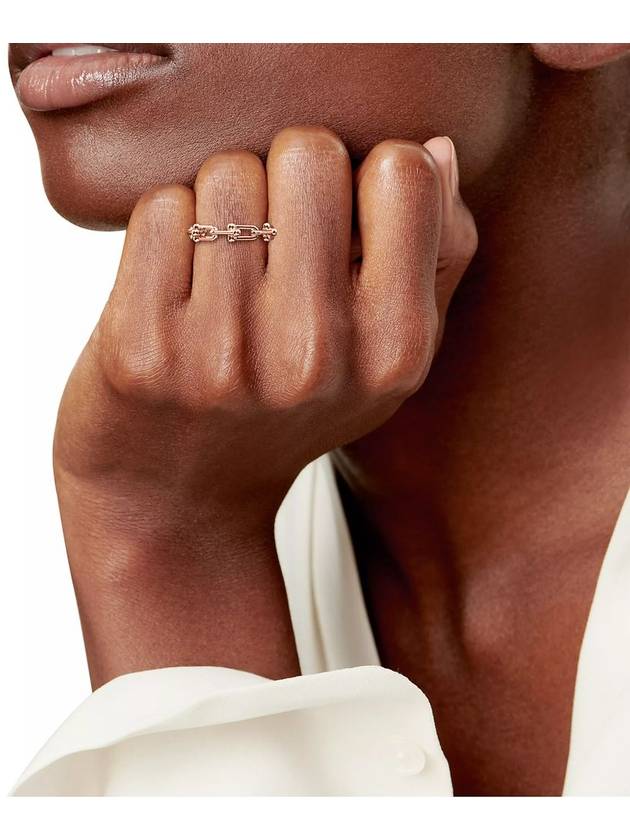 Tiffany HardWearMicro Link Ring Rose Gold - TIFFANY & CO. - BALAAN 4