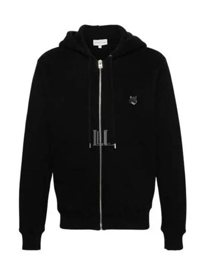 Bold Fox Head Patch Cotton Zip-Up Hoodie Black - MAISON KITSUNE - BALAAN 2