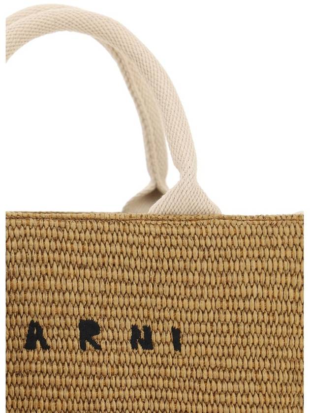 Small Raffia East West Tote Bag Brown - MARNI - BALAAN 3