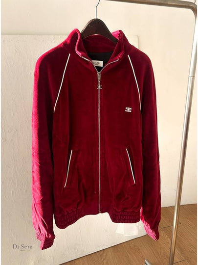 Velvet Triomphe Jersey Track Jacket Red - CELINE - BALAAN 2