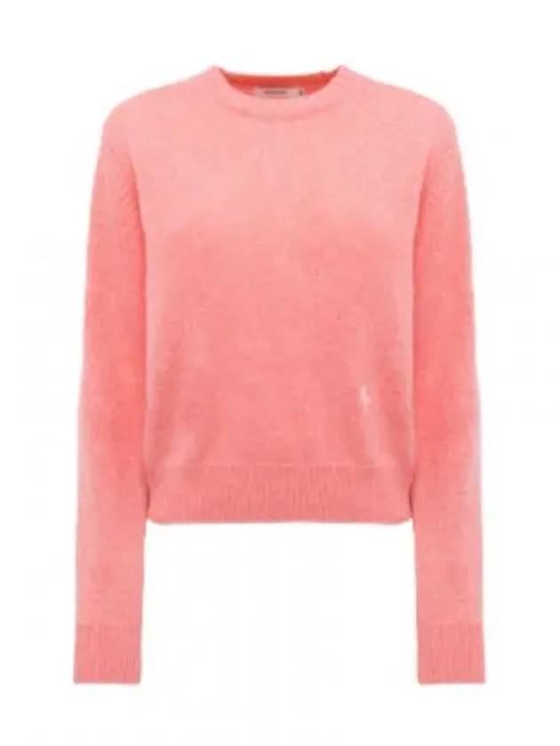 Embroidered Logo Crew Neck Cashmere Knit Top Pink - SPORTY & RICH - BALAAN 2