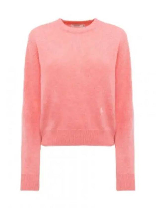 Embroidered Logo Crew Neck Cashmere Knit Top Pink - SPORTY & RICH - BALAAN 2