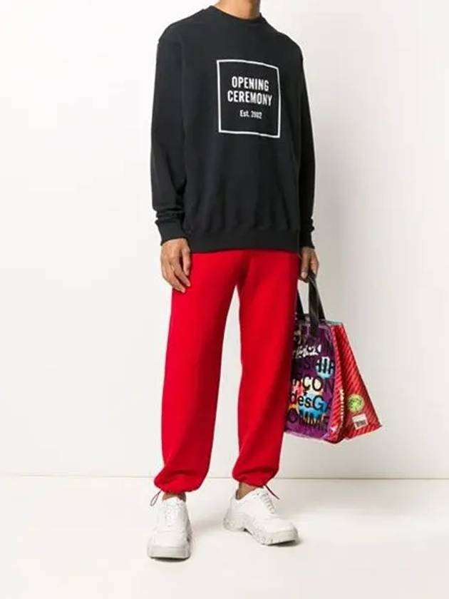 Opening Ceremony Men's Box Logo Crew Neck Sweatshirt Black Sweatshirt YMBA003F20FLE005 1002 - OPENING CEREMONY - BALAAN 4