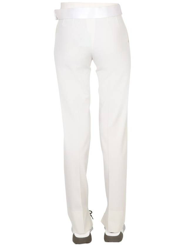 Women's Twill Dinner Straight Pants Cream - STELLA MCCARTNEY - BALAAN 5