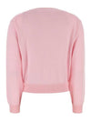 Boke Flower Embroidery Crew Neck Wool Cardigan Pink - KENZO - BALAAN 3