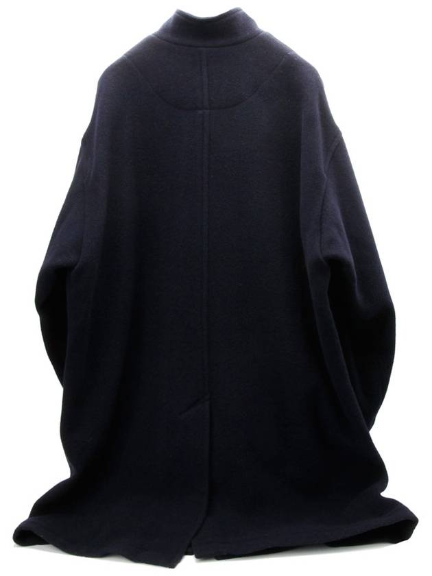 High neck collar wool coat navy 11142hva - DANTON - BALAAN 4