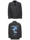 W241SH15862G Jellyfish Back Logo Denim Shirt Dark Gray Men s TLS - WOOYOUNGMI - BALAAN 4