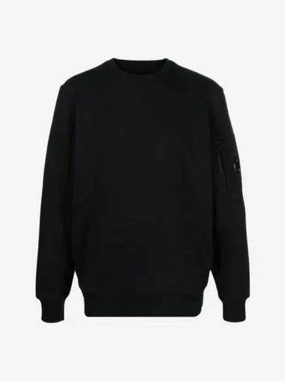 Diagonal Raised Fleece Sweatshirt Black - CP COMPANY - BALAAN 2