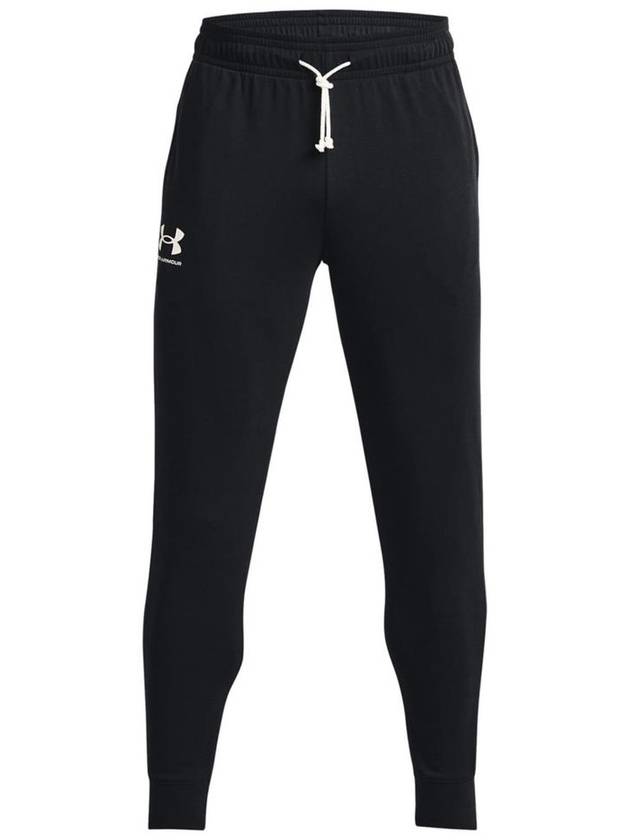 Men's UA Rival Terry Jogger Track Pants Black - UNDER ARMOUR - BALAAN 2