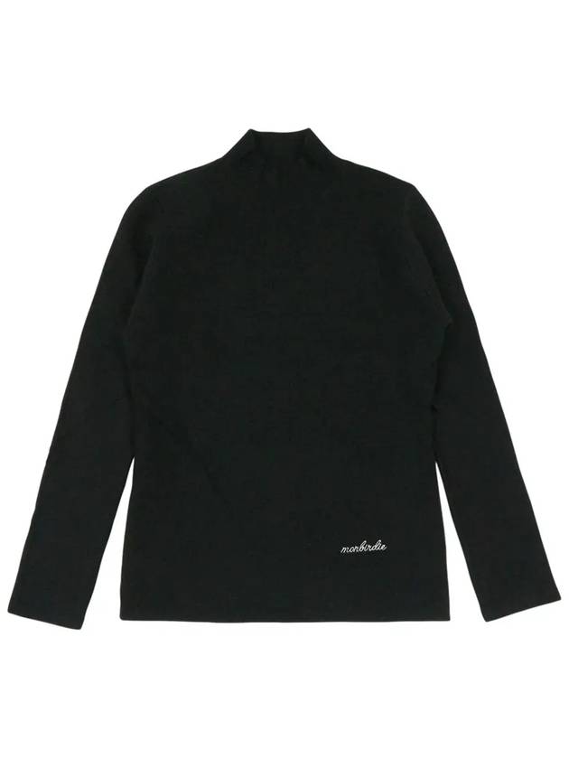 Functional thermal half neck knit BLACK - MONBIRDIE GOLF - BALAAN 4