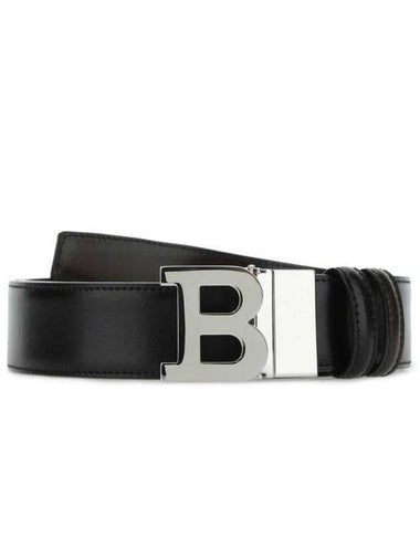 B Buckle Reversible Belt Black - BALLY - BALAAN 1