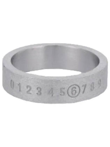 MM6 Satin Number Logo Ring Palladio - MAISON MARGIELA - BALAAN 1