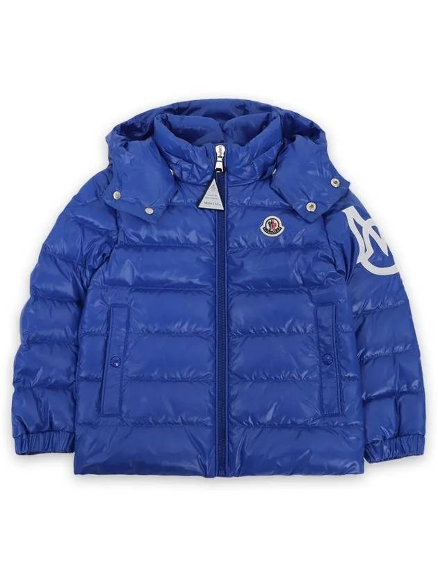 Kids SAULX Hooded Padded Jacket Blue 1A00011 5963V 749 - MONCLER - BALAAN 1