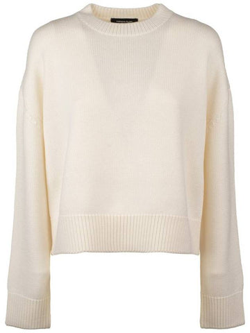 Fabiana Filippi Cream Virgin Wool Sweater - FABIANA FILIPPI - BALAAN 1