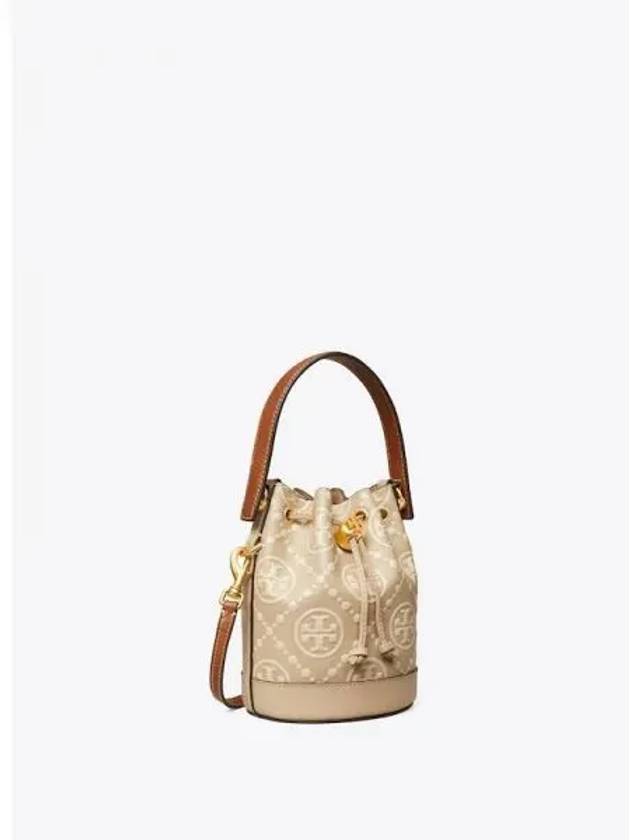 Monogram contrast embossing mini bucket bag tote cream domestic product GM0022112759707 - TORY BURCH - BALAAN 1