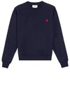 Men's Small Heart Logo Sweatshirt Navy - AMI - BALAAN 2