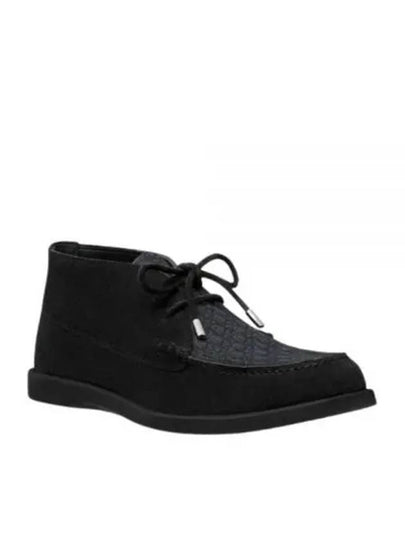 Granville Oblique Jacquard Suede Chukka Ankle Boots Black - DIOR - BALAAN 2