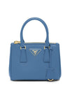 Galleria Saffiano Leather Mini Tote Bag Light Blue - PRADA - BALAAN 1