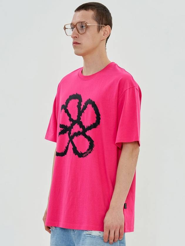 Flower Logo Short Sleeve T-Shirt Pink - UNALLOYED - BALAAN 3