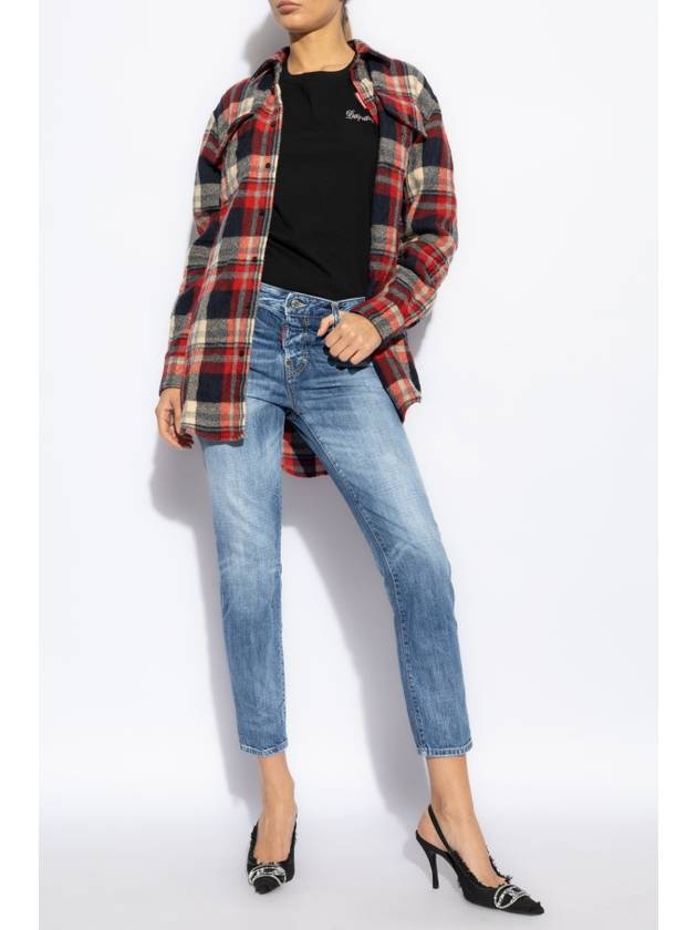 Cool Girl Crop Jeans Blue - DSQUARED2 - BALAAN 3