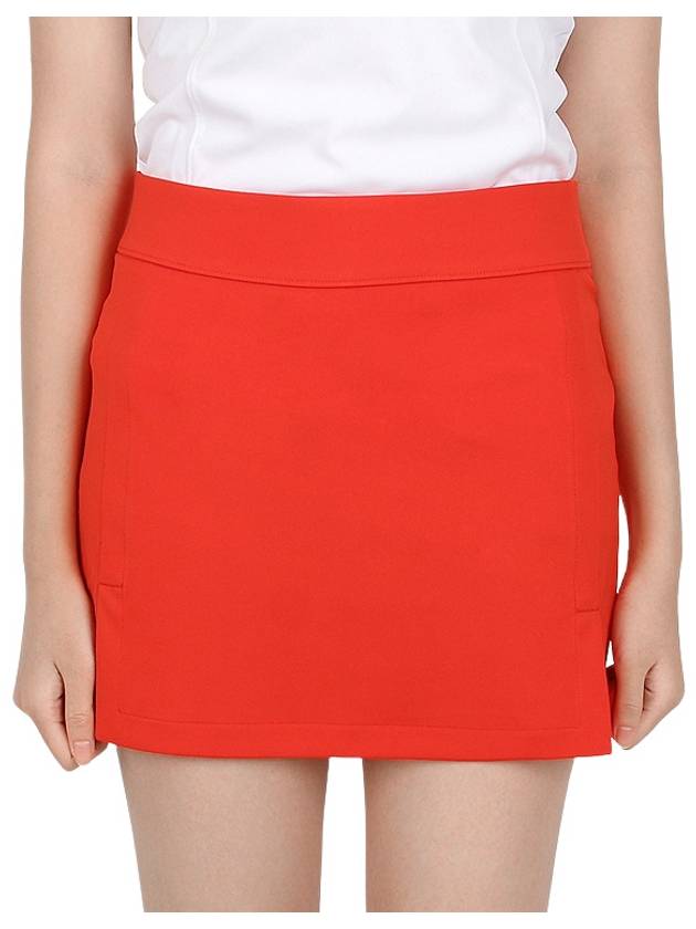 Women's Amelie H Line Skirt Red - J.LINDEBERG - BALAAN 3