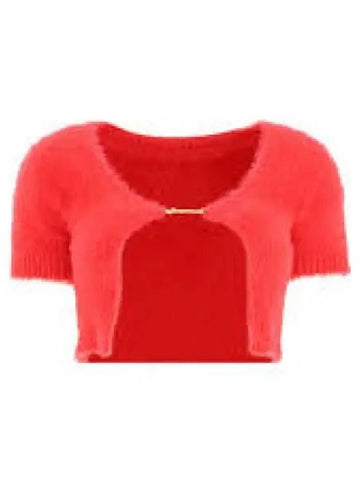 Jacquemus La Maille Neve Cardigan Pink 223KN2092380450SS23 969806 - JACQUEMUS - BALAAN 1