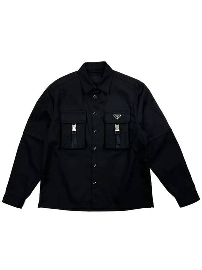 Re-Nylon Shirt Jacket Black - PRADA - BALAAN 2