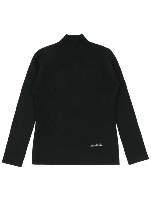 Functional thermal half neck knit BLACK - MONBIRDIE GOLF - BALAAN 6