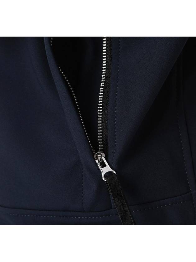 Soft Shell Brushed Lining Zip Up Hoodie Navy - STONE ISLAND - BALAAN 6