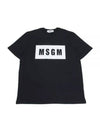 Box Logo Short Sleeve T-Shirt Black - MSGM - BALAAN 2