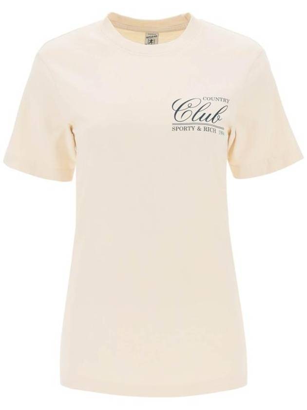 94 Country Club Short Sleeve T-Shirt Cream - SPORTY & RICH - BALAAN 1