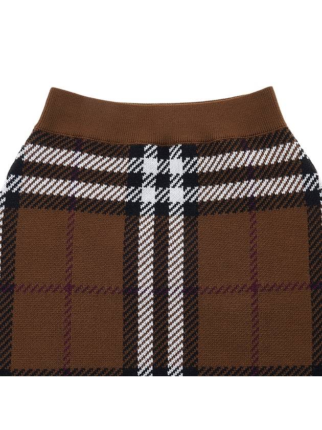 Check Jacquard Mini Pencil Skirt Brown - BURBERRY - BALAAN 6