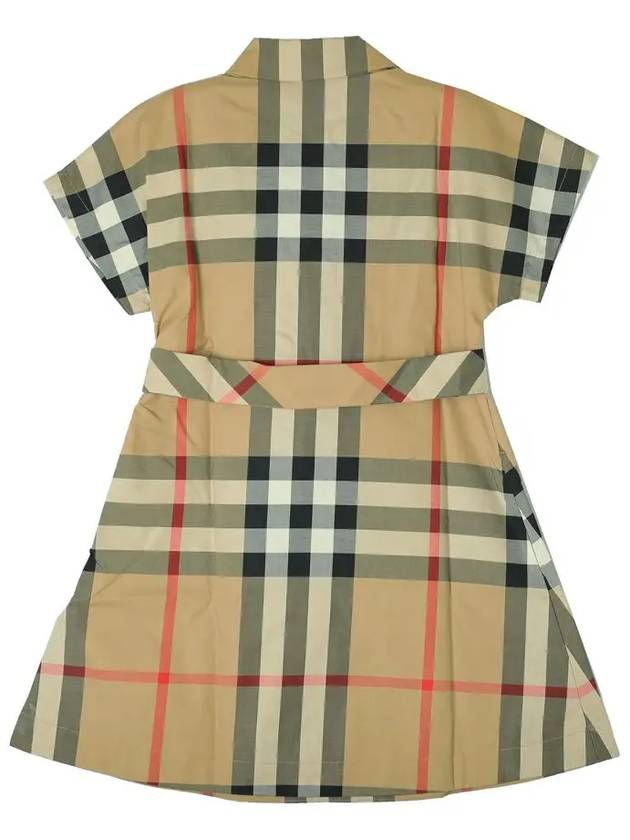 Kids Tie Waist Check Dress 8053855 - BURBERRY - BALAAN 3