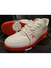 LV Trainer Low Top Sneakers White Red - LOUIS VUITTON - BALAAN 7