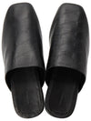 debossed logo leather slippers black - BALENCIAGA - BALAAN.