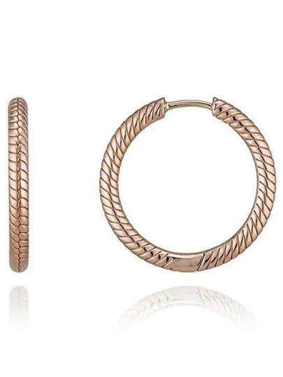 Women's Moments Charm Hoop Earrings Rose Gold - PANDORA - BALAAN 2