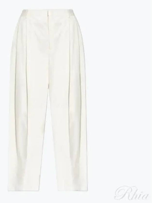 SN Bottega Veneta White wide tapered leg trousers with a fl 799335 V4CS0 3043F - BOTTEGA VENETA - BALAAN 2