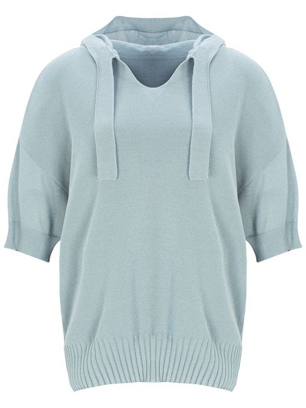 half sleeve hooded knit top slate blue - CALLAITE - BALAAN 2