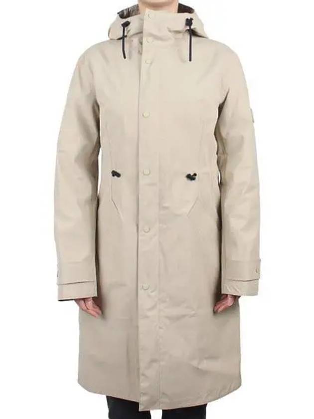 EKD Patch Darted Waist Nylon Parka Beige - BURBERRY - BALAAN 2