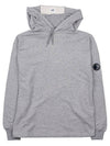 Men's Lens Wappen Fleece Hoodie Grey - CP COMPANY - BALAAN 1