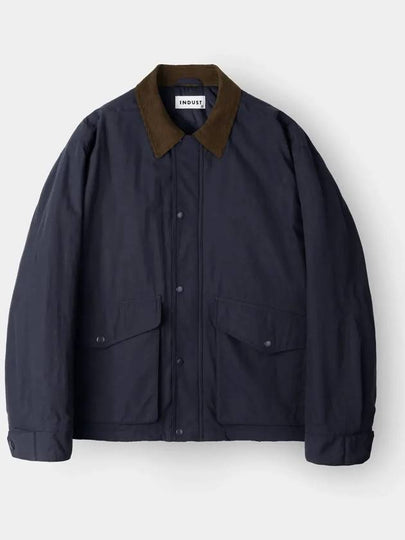 Corduroy collar heritage barber jacket navy - INDUST - BALAAN 2