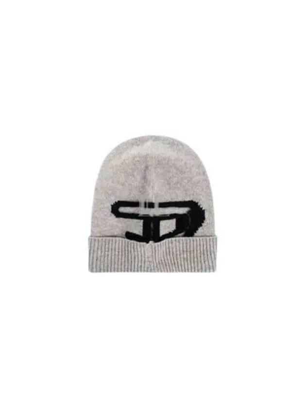 K-Peel Logo Intarsia Beanie Grey - DIESEL - BALAAN 2