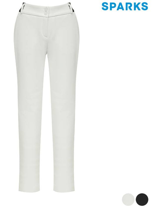 Women s side banding slim straight fit brushed long pants SN4LPA030 - SPARKS - BALAAN 1