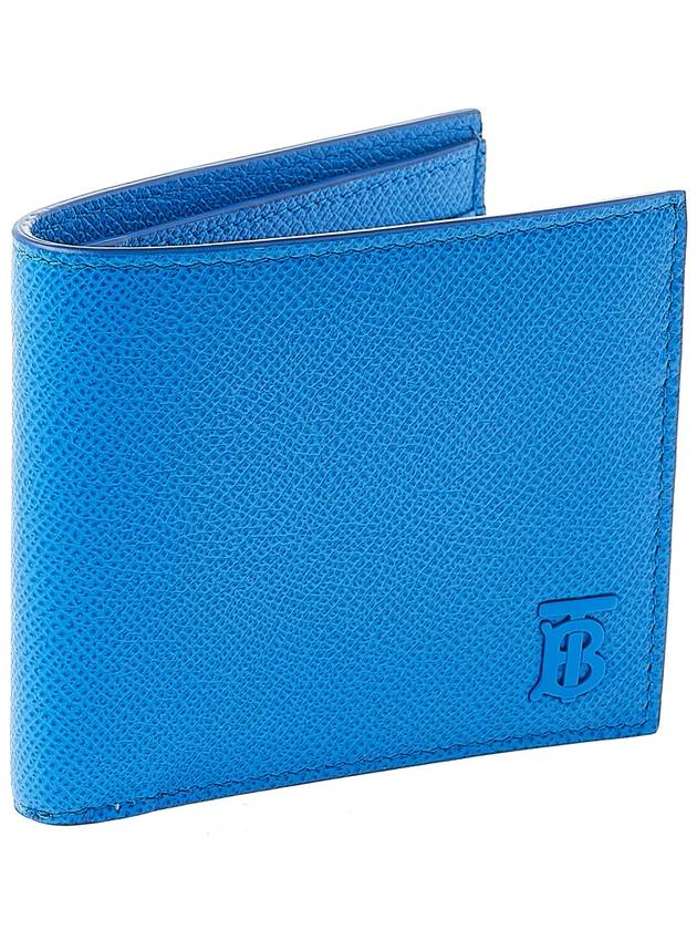 TB Logo Bifold Grainy Leather Half Wallet Vivid Blue - BURBERRY - BALAAN 3