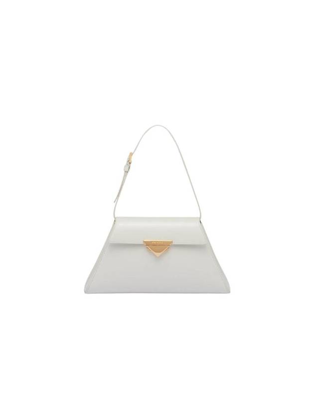 Medium Brushed Leather Hand Shoulder Bag White - PRADA - BALAAN 1