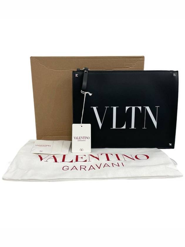 OffSeason Discount Unisex VLTN Logo Print Leather Rockstud Pochette Clutch 1Y2B0692WJW - VALENTINO - BALAAN 8