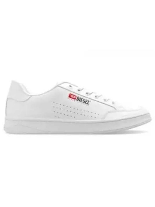 SAthene Leather Nylon Low Top Sneakers White - DIESEL - BALAAN 2