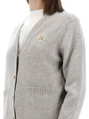 Baby Fox Patch Boxy Cardigan Light Grey Melange - MAISON KITSUNE - BALAAN 3