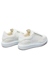 Larry Two Tone Suede Leather Low Top Sneakers White - ALEXANDER MCQUEEN - BALAAN 4